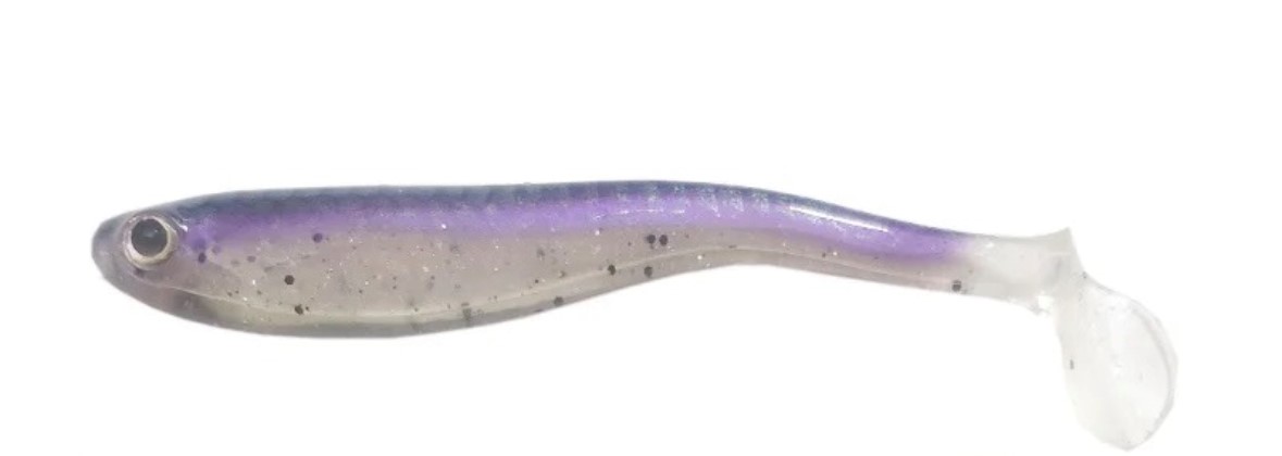 5 INCH HOLLOW SHADS PURPLE FUZE SHAD