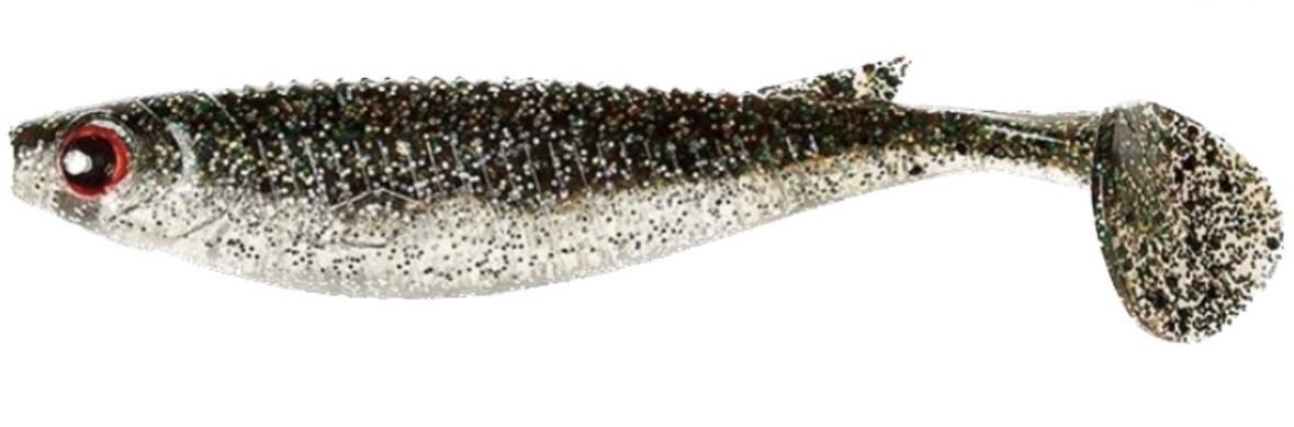 4 INCH MULLET PADDLE TAILS GREENSHAD