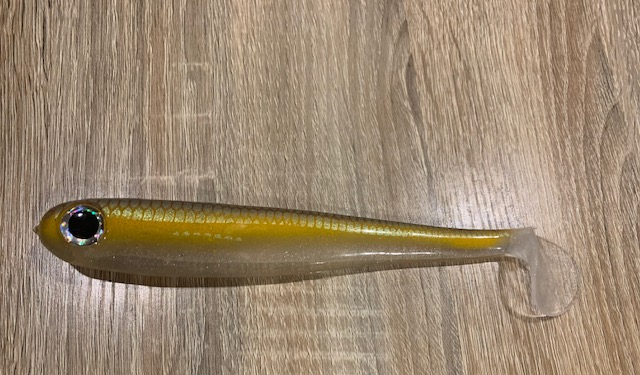 8 INCH HOLLOW SHAD GOLD SHAD