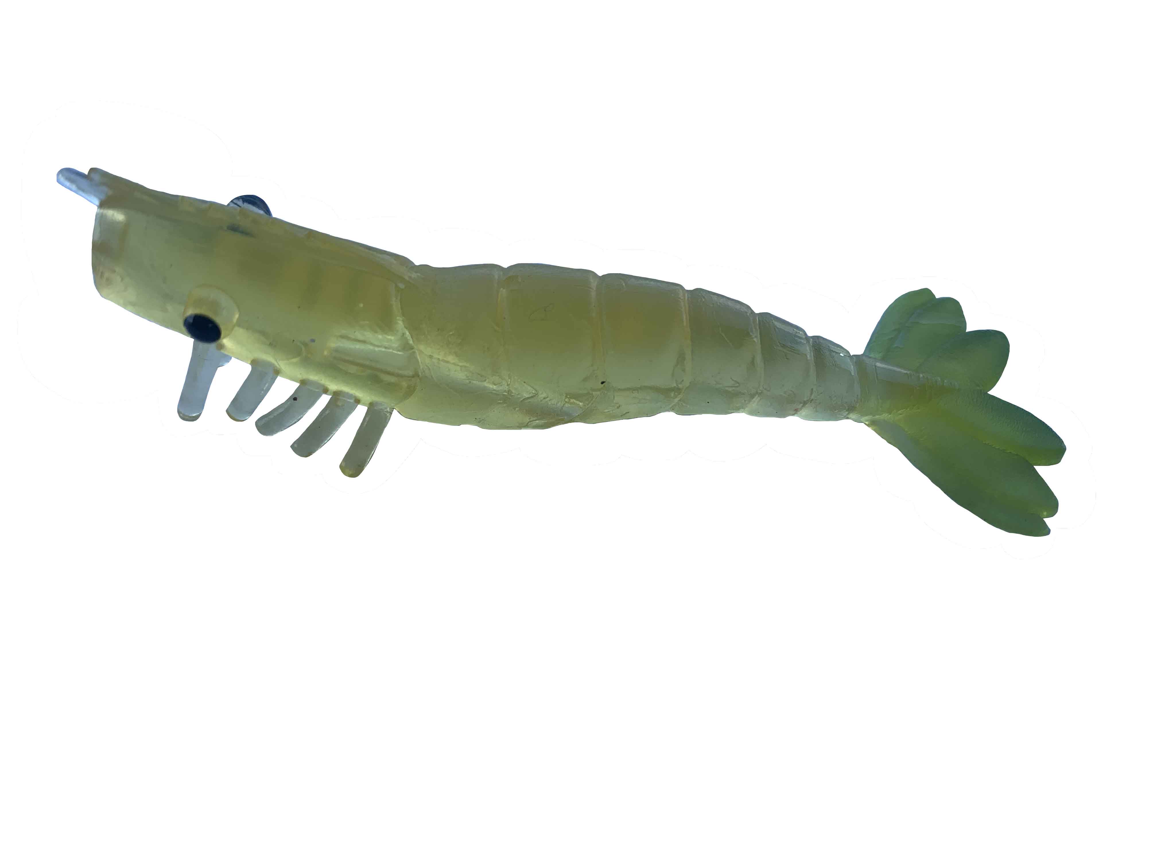 4 INCH TUFF PRAWN GREEN AND GOLD PRAWN