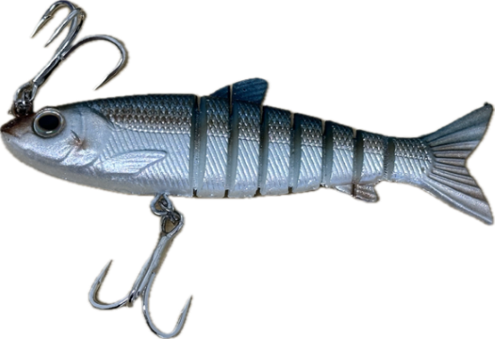 SHADS 6 INCH JOINTED BONEY BLUE BROWN BONEY