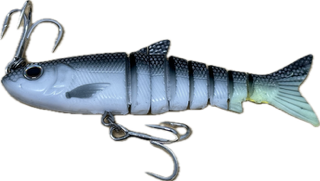 SHADS 6 INCH JOINTED BONEY SILVER FLASH CHART TAIL