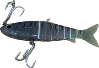 SHADS 6 INCH JOINTED BONEY SILVER SHAD CHART TAIL
