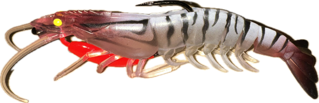 SHADS 6 INCH FUZ PRAWNS PRE RIGGED CORAL PRAWN 5/0